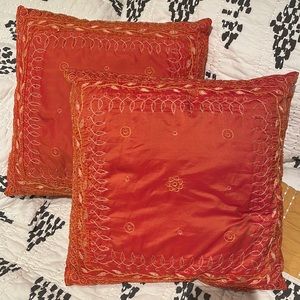 Beautiful Orange throw pillows